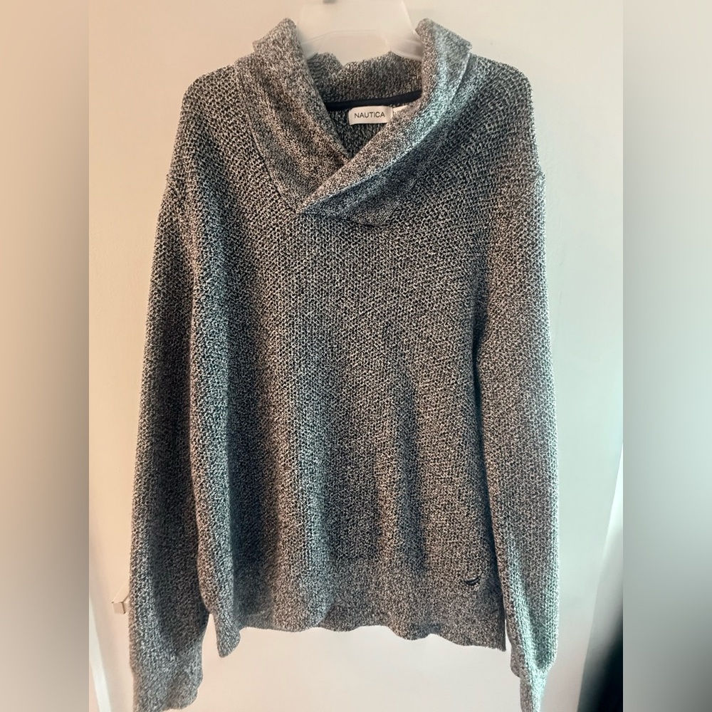 Nautica Women's Charcoal Cowl Neck Sweater